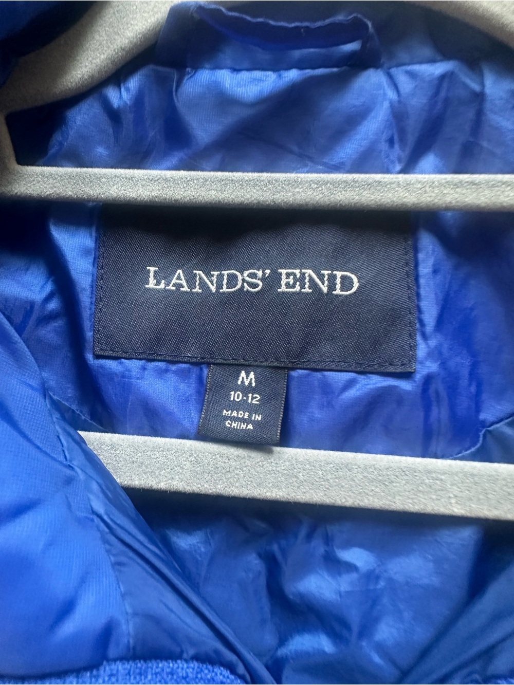 Lands' End Women's Quilted Jacket - Blue size M - Picture 2 of 4